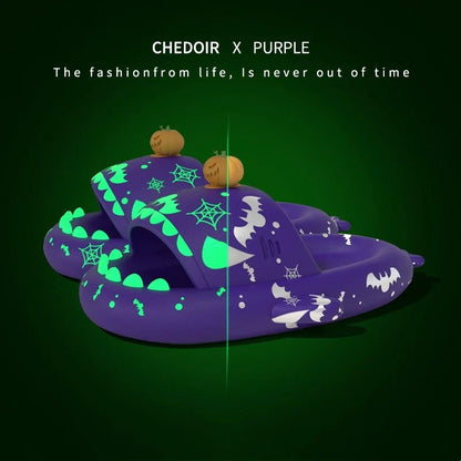 Cozy and quirky luminous shark slippers for couples, available in a variety of vibrant colors.