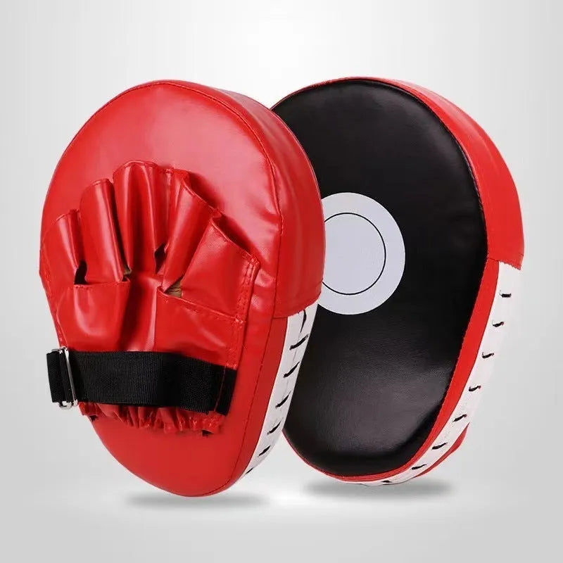 Boxing target punch mitts in curved and flat designs for martial arts training
