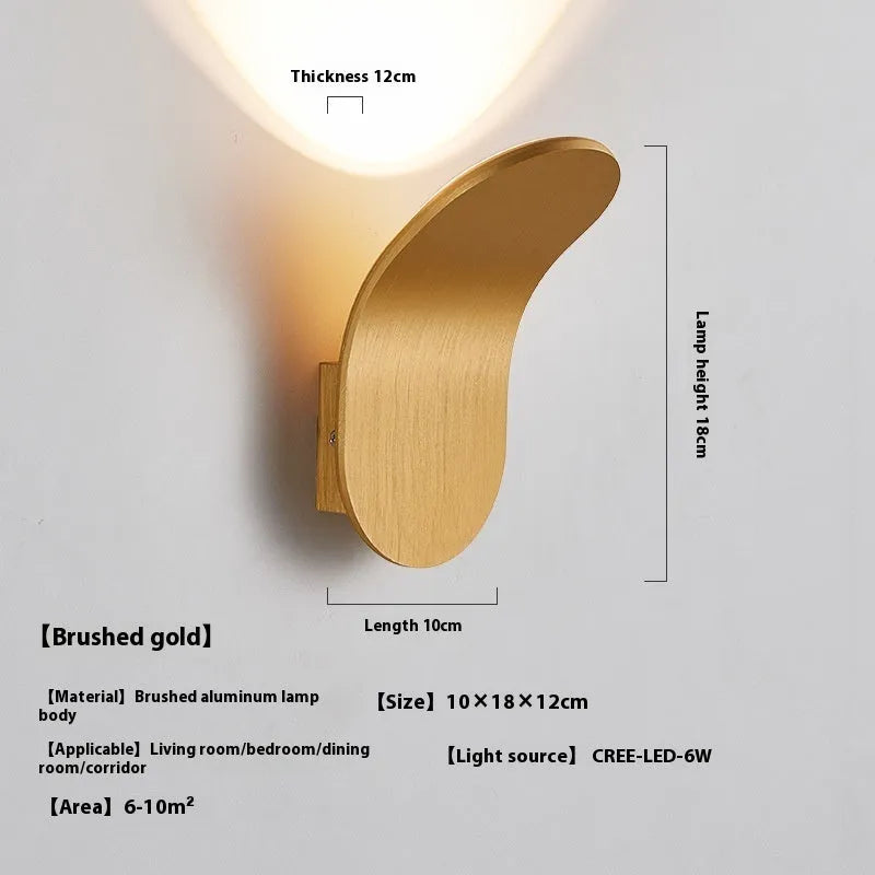 Creative wall light bulb in brushed metal finish with modern simplicity design