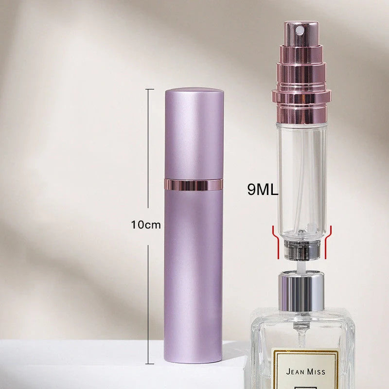Compact perfume vaporizer in various colours with leak-proof design