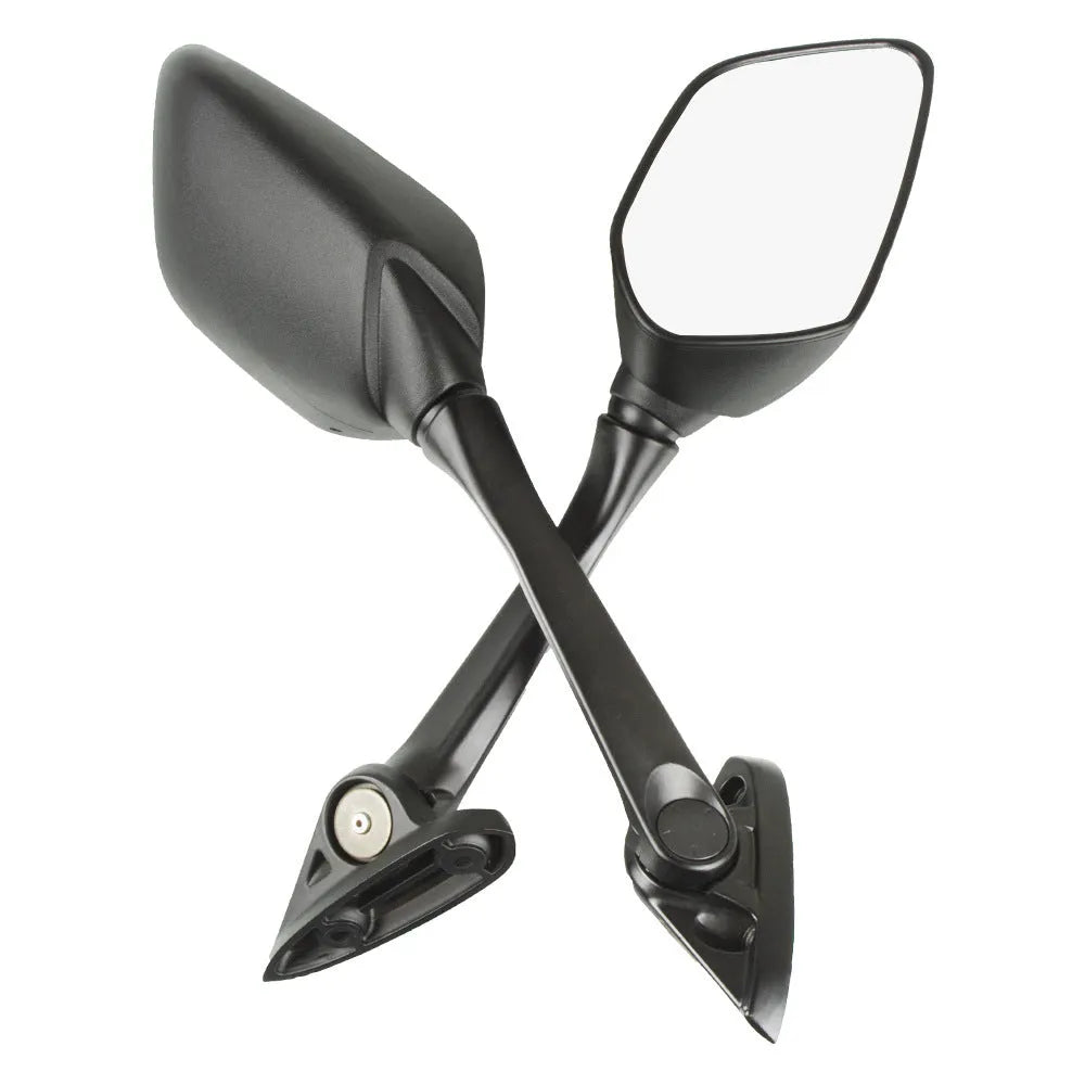 Pair of motorcycle rearview mirrors for Yamaha R3 R25 2013-2017, aluminium rod, ABS shell, black or carbon pattern
