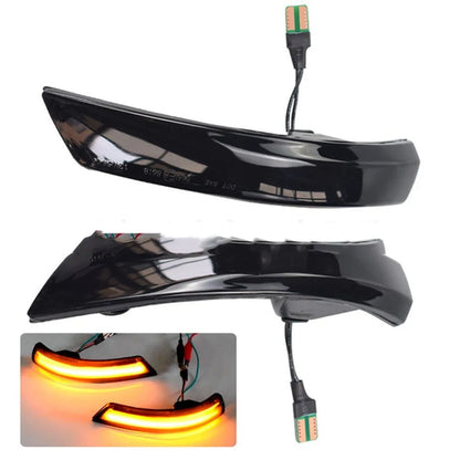 Ford Focus and Mondeo rearview mirror LED waterfall light kit in yellow or yellow and blue two-tone