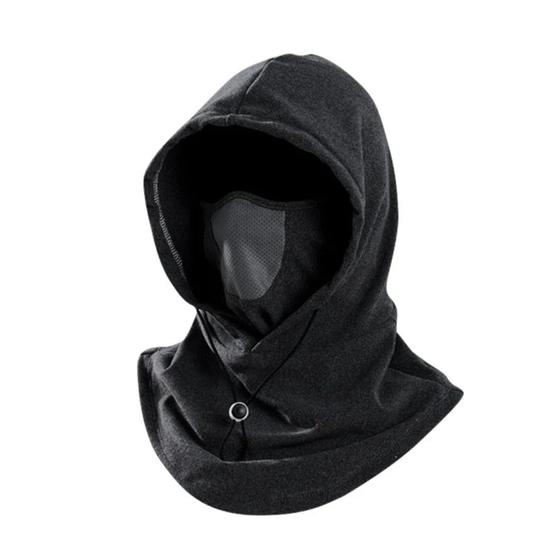 Premium insulated face mask with 360-degree coverage and adjustable drawstring closure for cold weather sports and outdoor activities