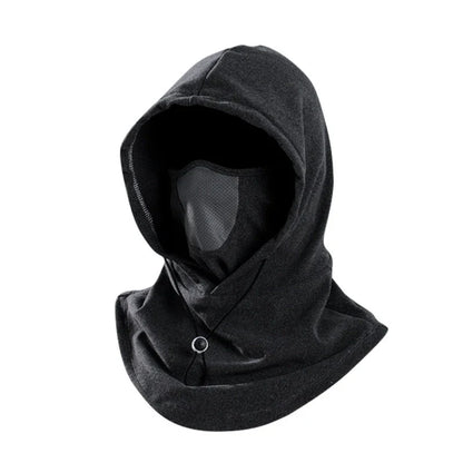 Premium insulated face mask with 360-degree coverage and adjustable drawstring closure for cold weather sports and outdoor activities