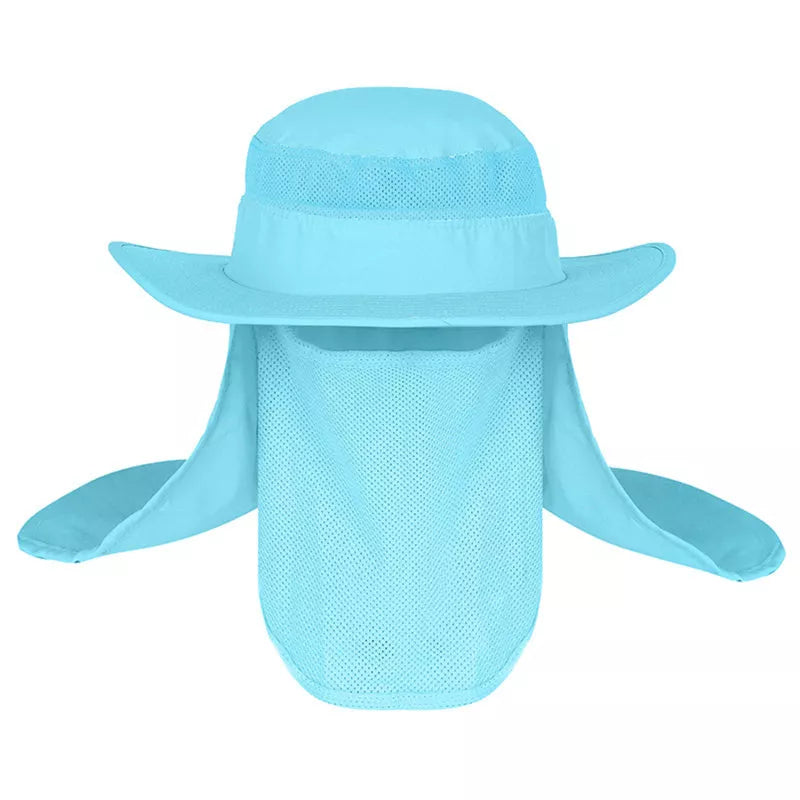 Fisherman's hat with wide brim for sun, water, and UV protection in various colours