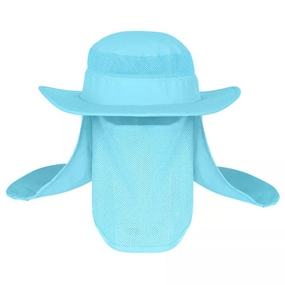 Fisherman's hat with wide brim for sun, water, and UV protection in various colours