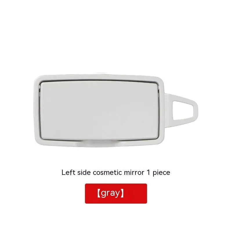 Mercedes-Benz GLE sun visor cosmetic mirror cover in black ABS+PC material showing front view.