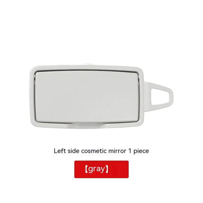 Mercedes-Benz GLE sun visor cosmetic mirror cover in black ABS+PC material showing front view.