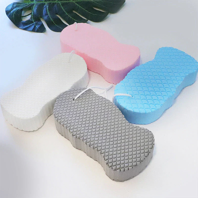 Luxurious 3D bath sponges with a soft, plush texture for a relaxing and rejuvenating bathing experience