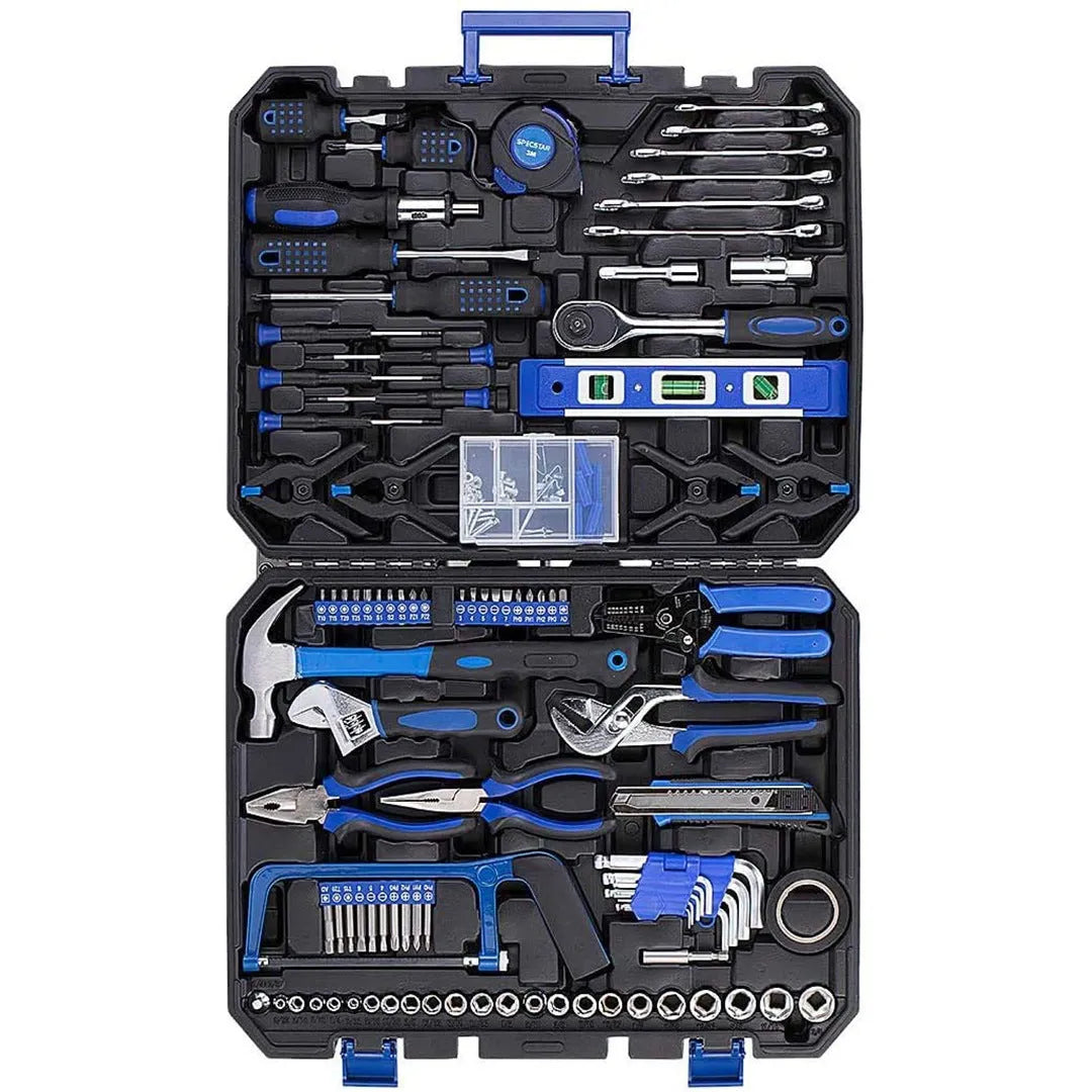 Black carbon steel hardware tool combination set for home car auto repair