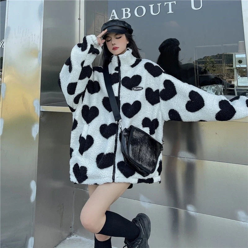 Love Lamb reversible fleece-lined cotton padded coat in black, pink, and sky blue colours