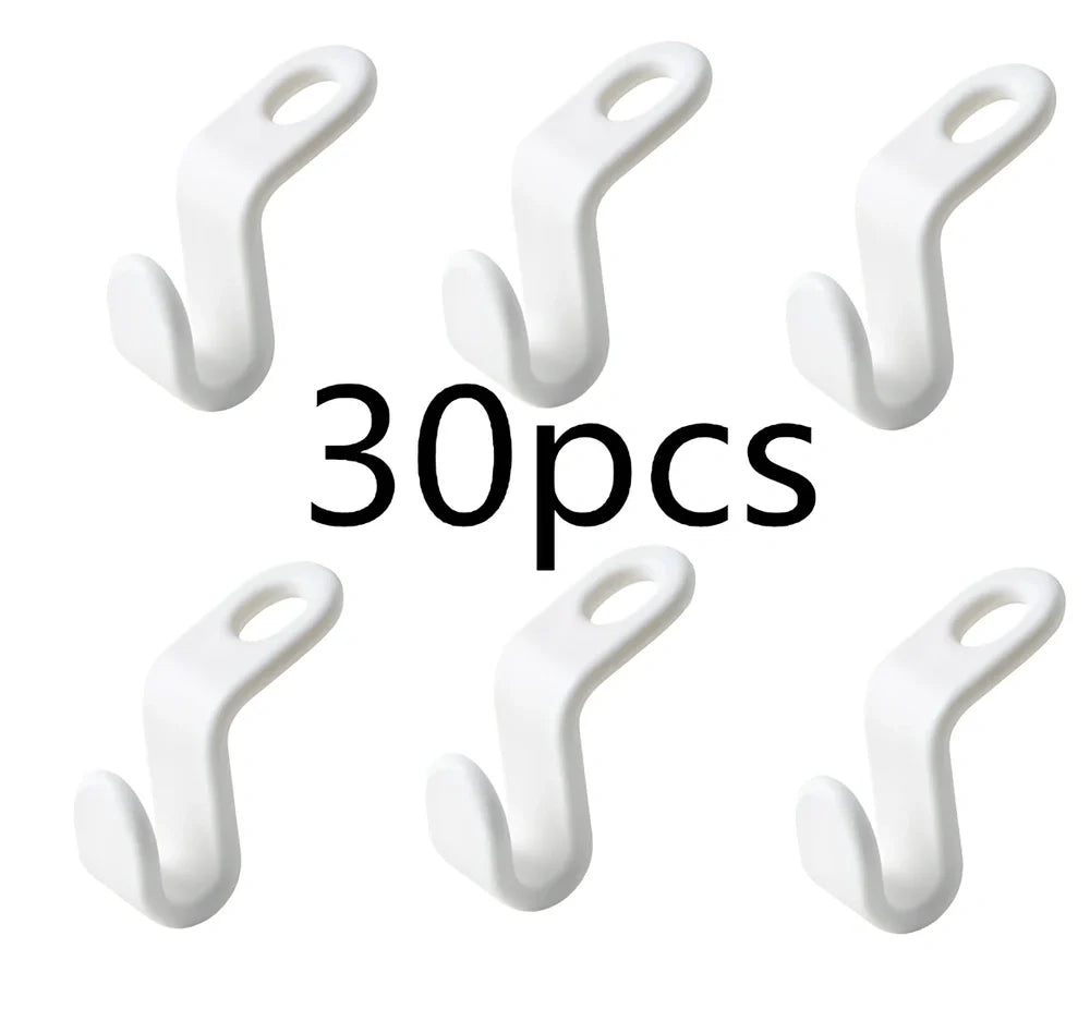 Plastic closet stack hanger rack with 6x2cm PP connectors for vertical garment stacking