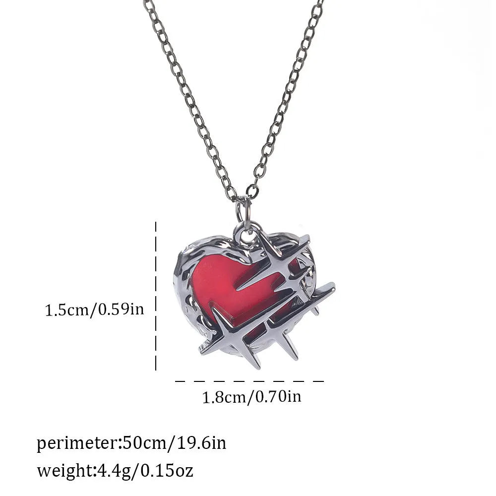 Dark gothic necklace with detailed spider bat pendant on an adjustable metal chain