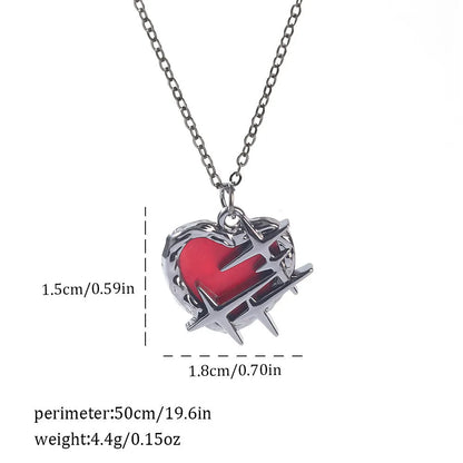 Dark gothic necklace with detailed spider bat pendant on an adjustable metal chain