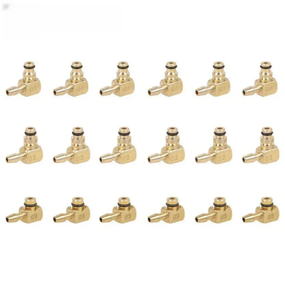Brass and plastic fuel injection flow meter for oil return measurement, 37.5cm long.