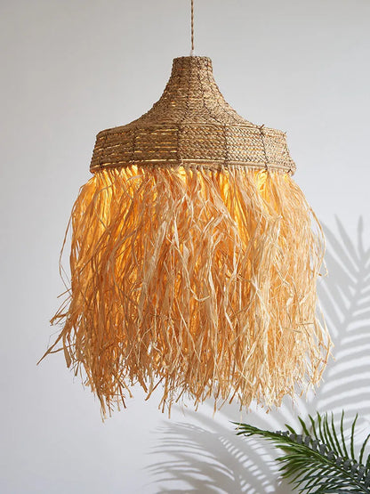 50cm diameter Southeast Asian style restaurant chandelier made from wild vetch and willow weaving