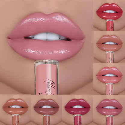 Silky cream texture mineral lip gloss in various colour shades