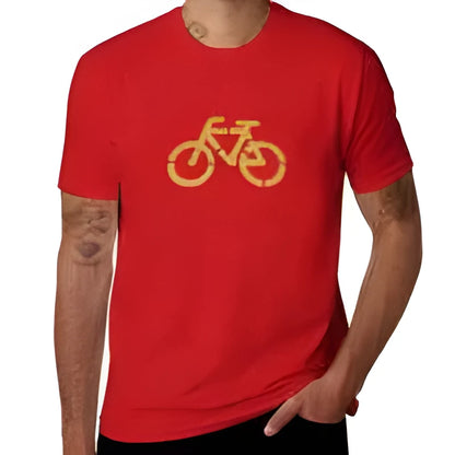 Men's printed pattern loose fit T-shirt in polyester mesh fabric available in red blue yellow colours