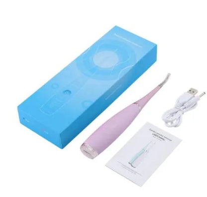 Pink and blue waterproof electric tooth scaler with 190mm handle for dental calculus removal