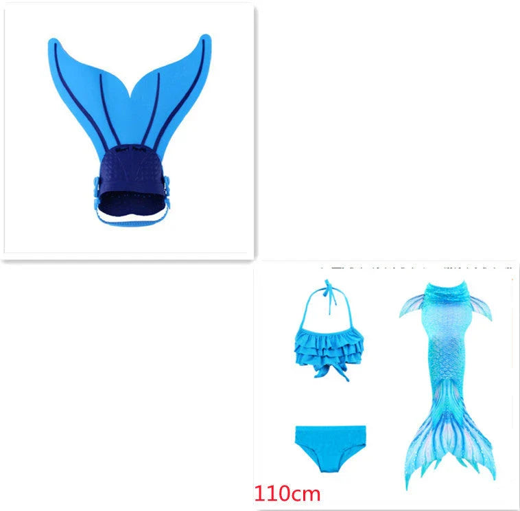 Adjustable swim fins in various colors, perfect for mermaid-inspired water activities and building leg strength