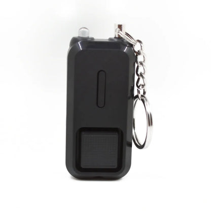 Compact personal safety alarm in five colour options showing 65x30x12mm dimensions