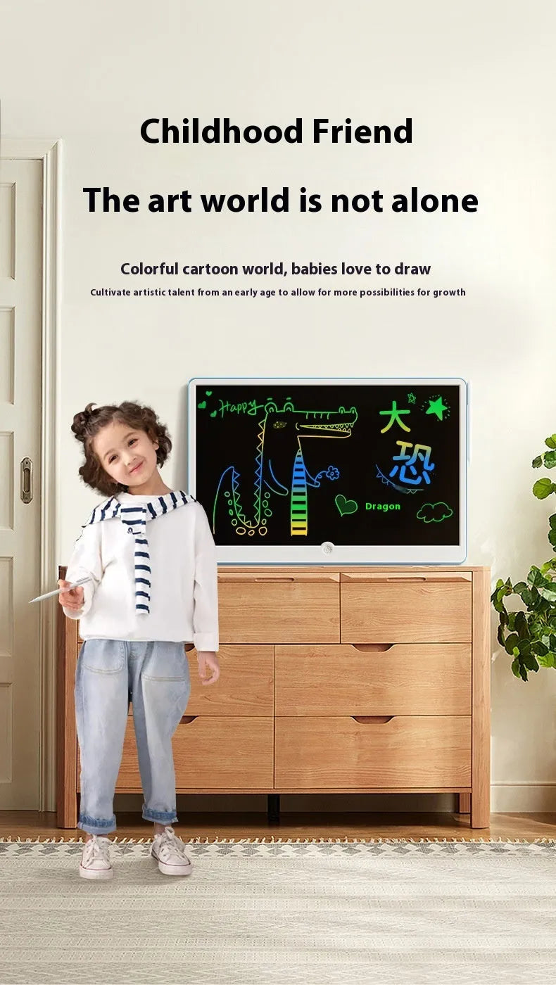 19-inch LCD drawing board for children with pressure-sensitive stylus and rechargeable battery
