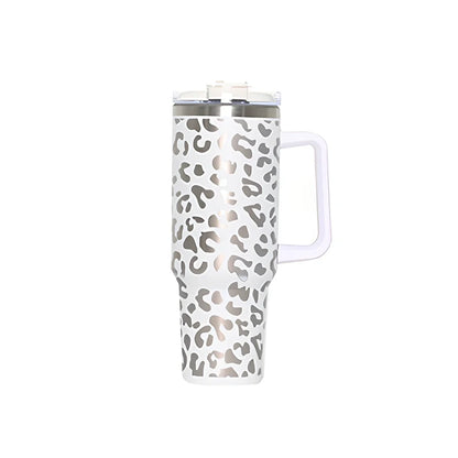 304 stainless steel vacuum cup with double-wall insulation showing 40oz capacity and 26cm height dimensions