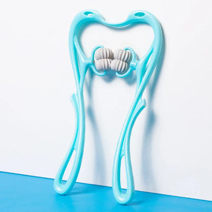 Ergonomic neck massager with smooth-rolling balls for relieving muscle tension and promoting relaxation