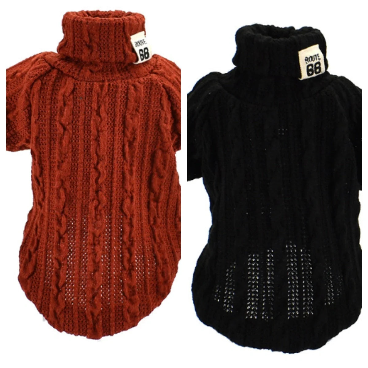Cosy dog turtleneck sweater in various colours and sizes for small to medium pups
