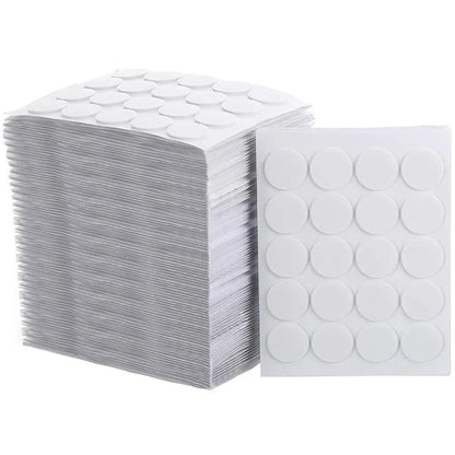 Round double-sided foam adhesive dots for candle wick fixing, 15mm and 20mm sizes, 20 points per piece.