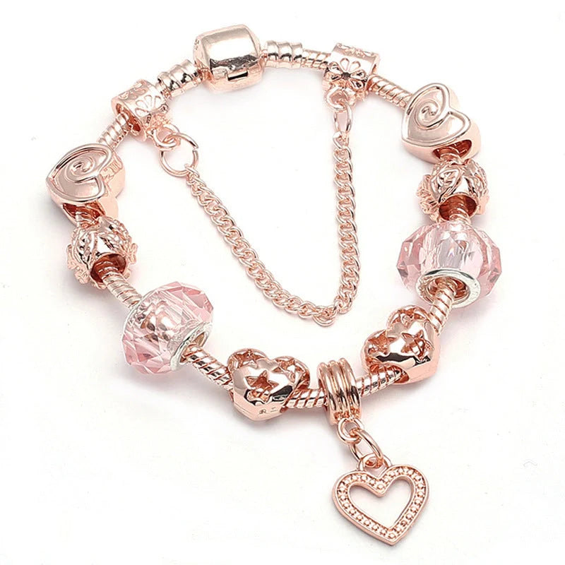 Stylish rose gold geometric bracelet for women, elegant jewellery accessory