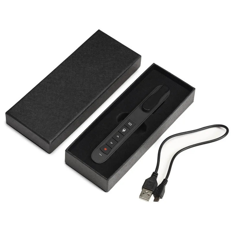 Flying Squirrel black ABS page turning pen with laser pointer and Air Mouse, 139x19x21mm