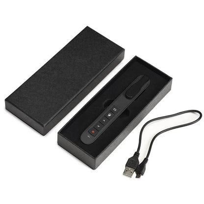 Flying Squirrel black ABS page turning pen with laser pointer and Air Mouse, 139x19x21mm
