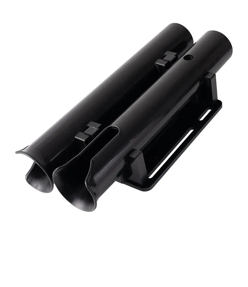 Motorcycle fishing rod rack with carbon material and double-layer plastic fishing rod frame