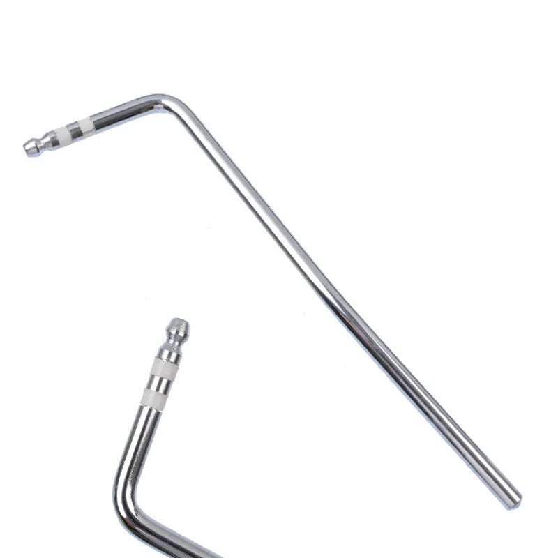 A metal guitar tremolo bar replacement part shown in black, blue, gold, and silver finishes.