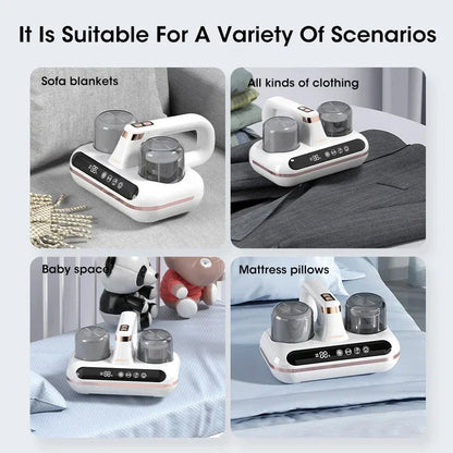 Powerful cordless mattress vacuum cleaner with advanced features for deep cleaning and dust mite removal