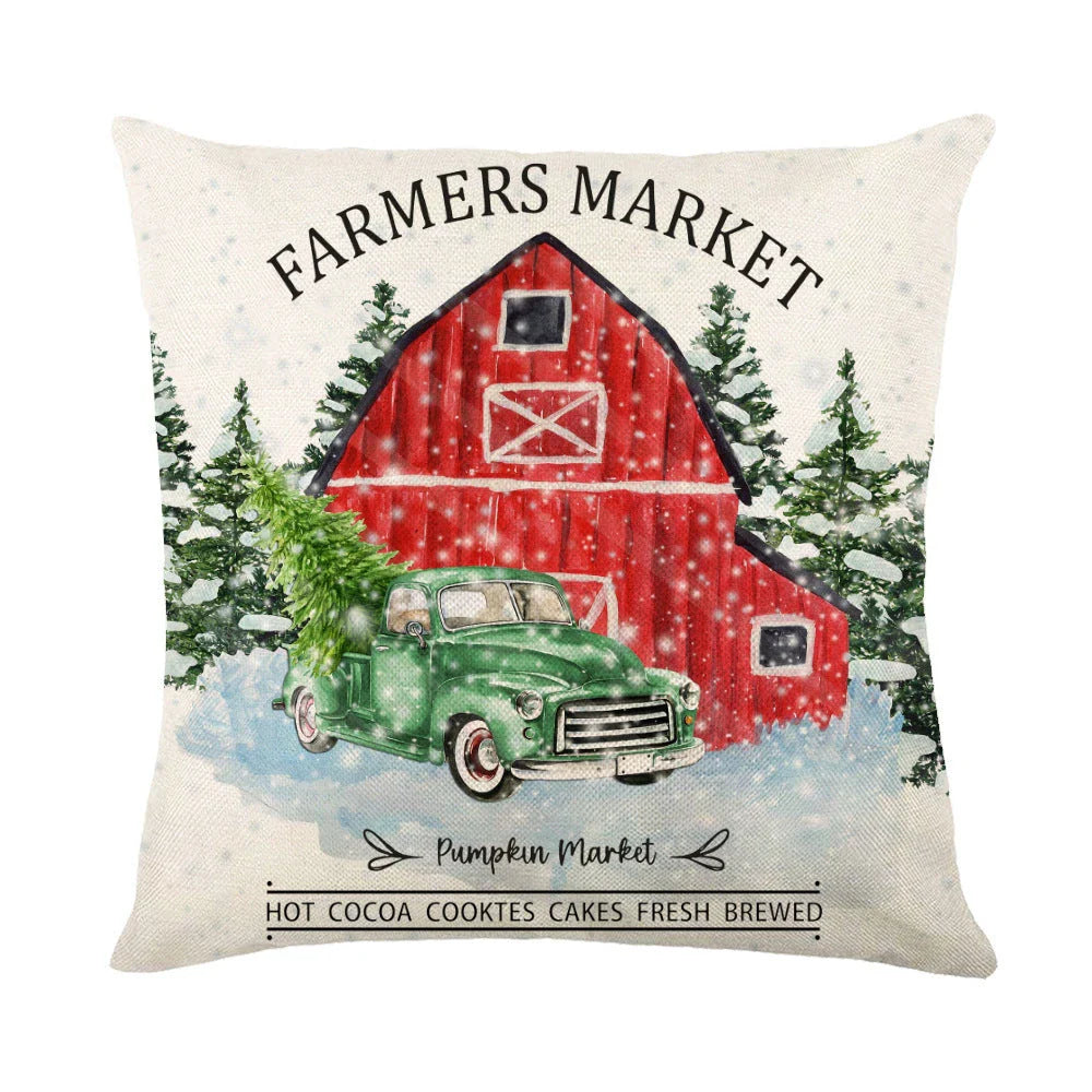 Cozy snowflake throw pillow covers with vibrant holiday designs in multiple color options