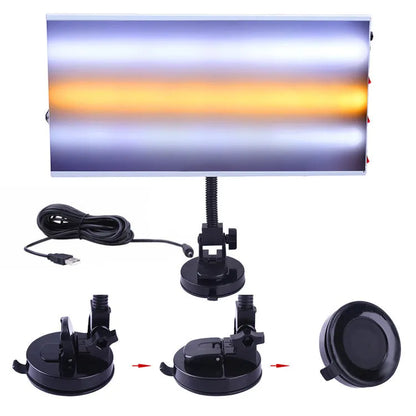 White car dent detection kit with concave inspection light for automotive body repair