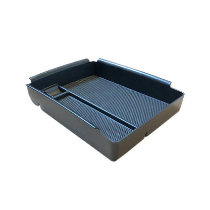 Black wireless charging storage box with QI compatibility and fast charging capability