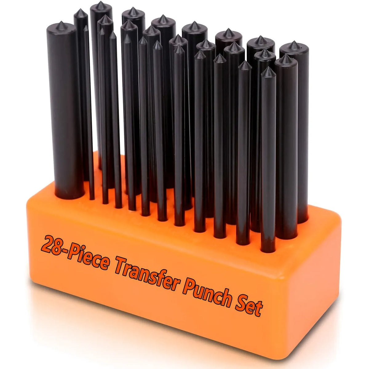 Orange alloy plastic punch needle set with metal head mould for textile art