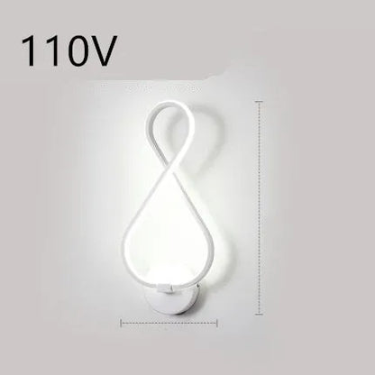 Minimalist Nordic style LED wall mounted bedside lamp with a silicone shade and touch button.