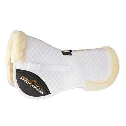 Wool equestrian saddle pad for riding and cycling shock absorption in four colour options