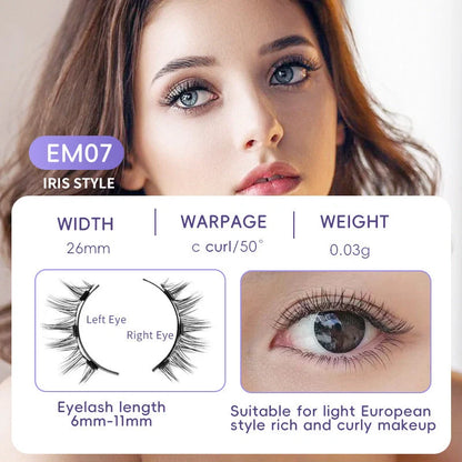 Luxurious magnetic suction false eyelashes in super soft mink hair for a natural look