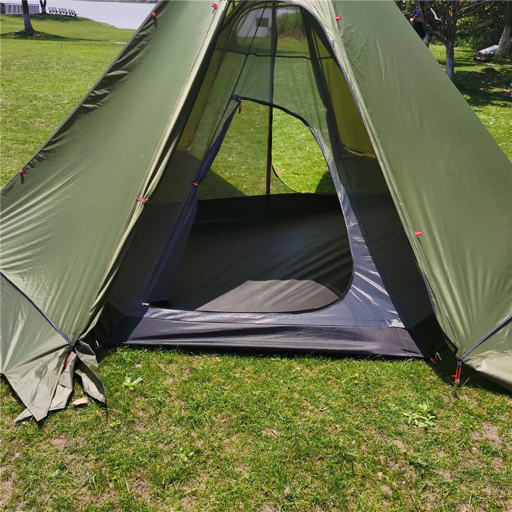 400PRO Winter Snow Skirt Camping Tent with aluminum alloy frame and PU3000mm waterproof rating