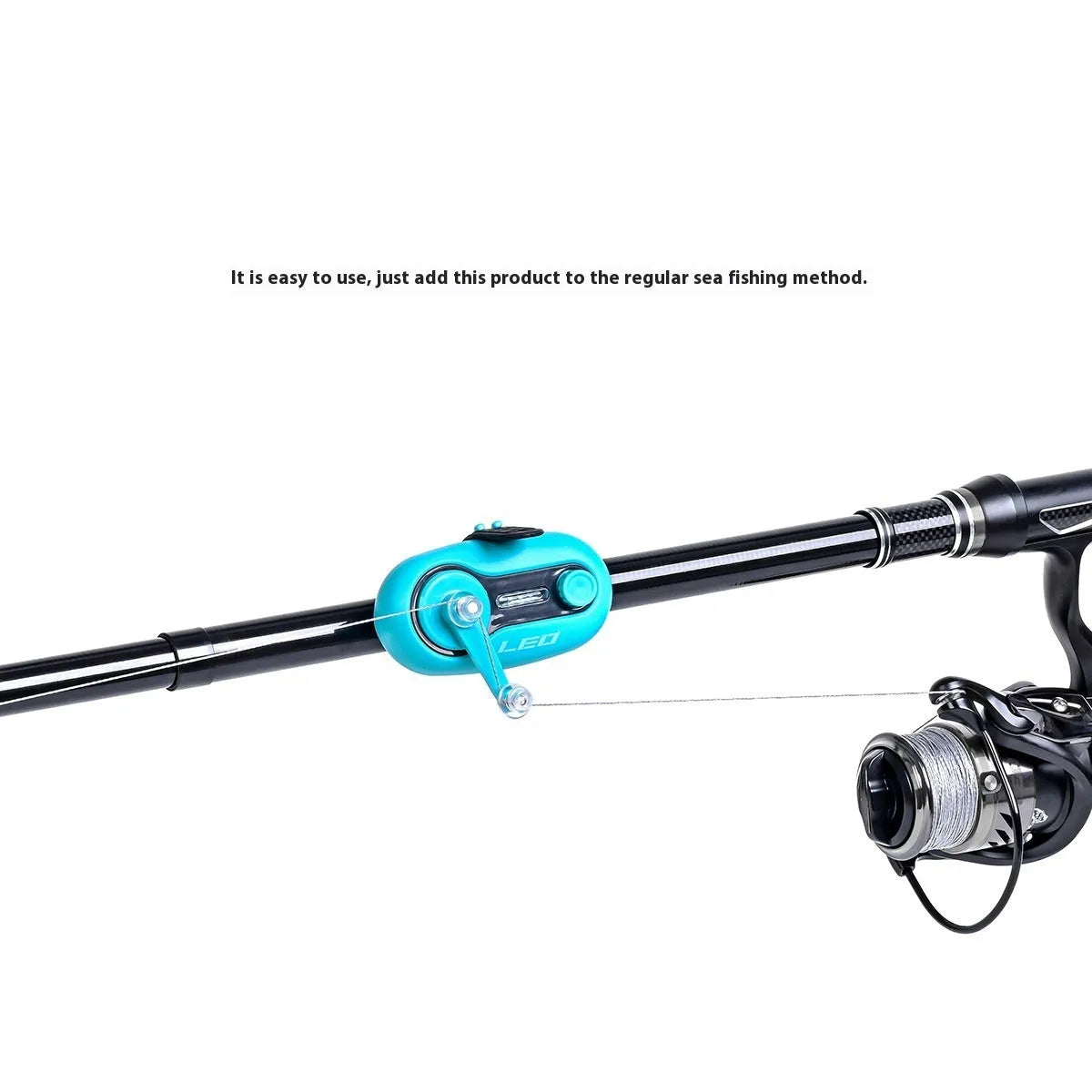 Telescopic fishing rod alarm with night fishing signal light in blue or black rocker/turntable styles