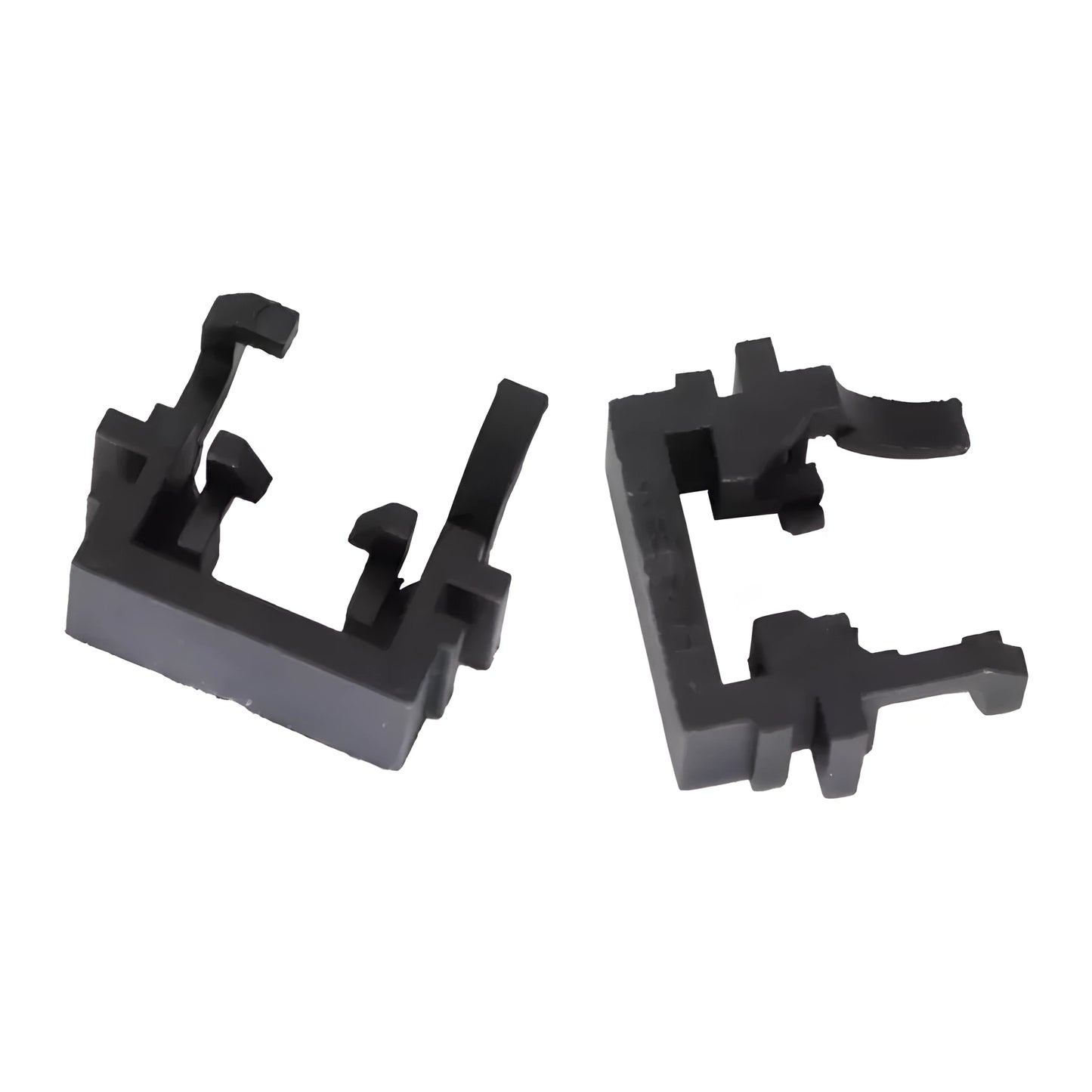 Black plastic H1 LED headlight bulb adapter for Ford Focus, Mondeo, and Fiesta.