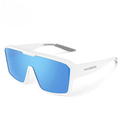 Cycling goggles with polarised lenses and large frame in various colour options