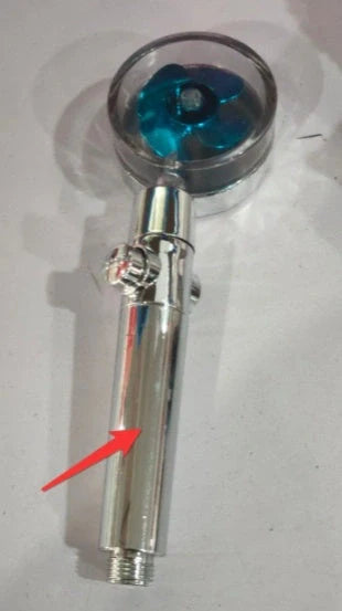 Turbo Propeller Shower Head with 360° fan extension and holder for a luxurious shower experience