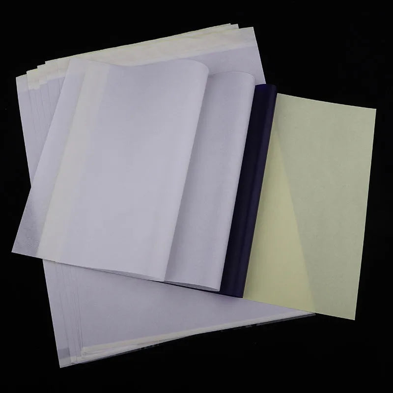 Tattoo transfer paper A4 sheets with transfer paste gel for clear line transfers and quadruple copies