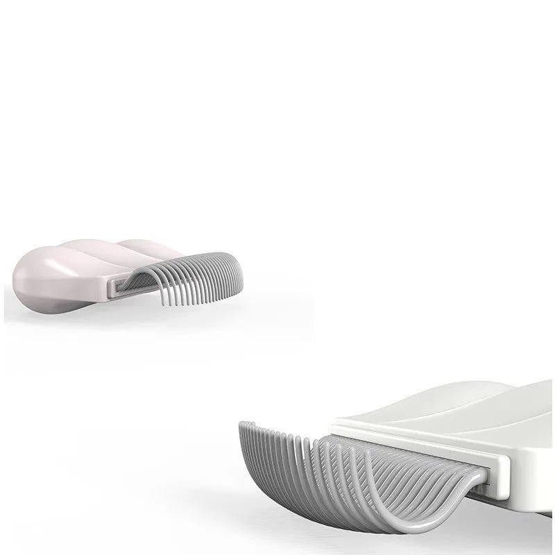 Paw Soft deshedding brush in blue, pink, or white with a 9cm square head of stainless steel pins.